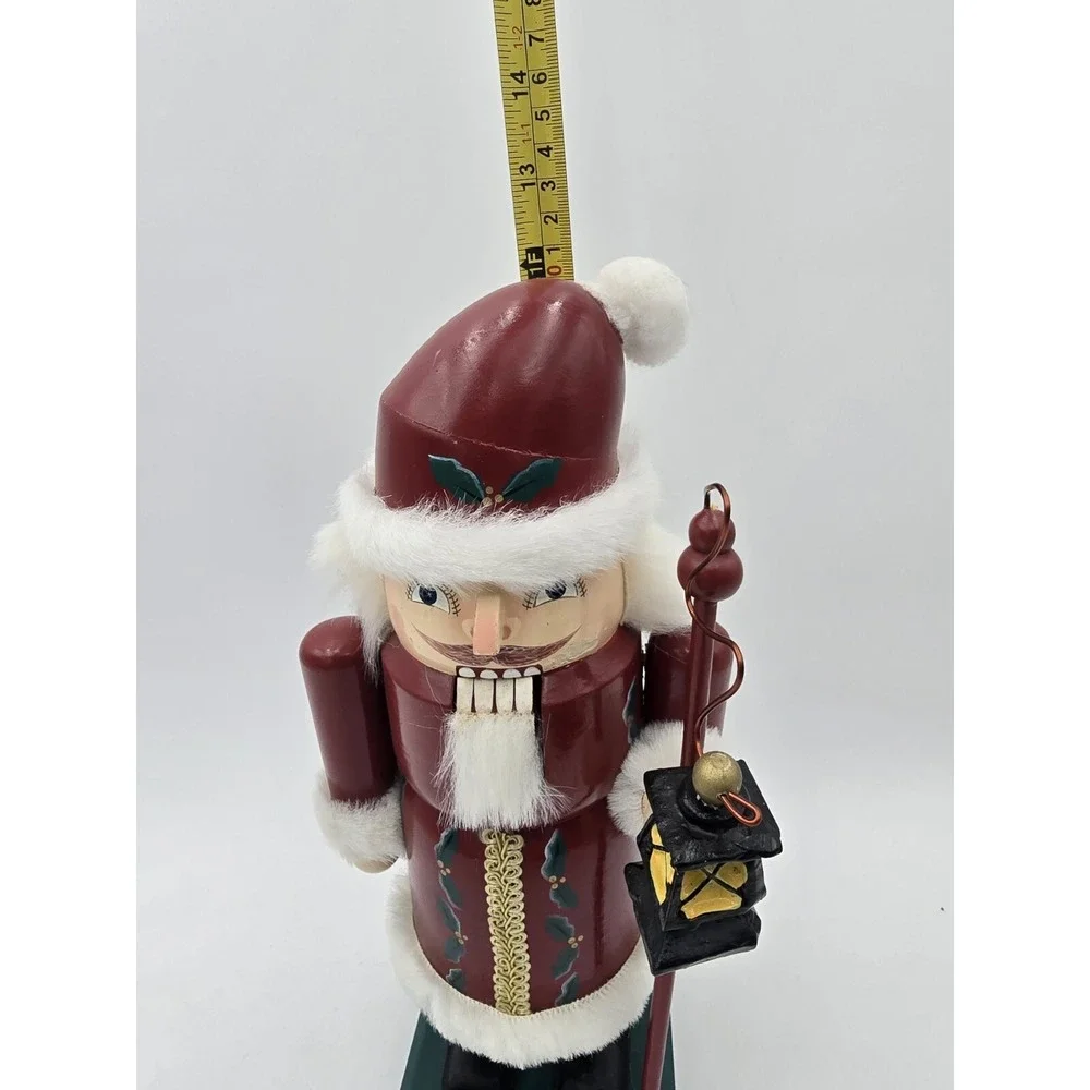 Santa With‎ Lantern Nutcracker Bombay Company Vintage Wooden Painted
